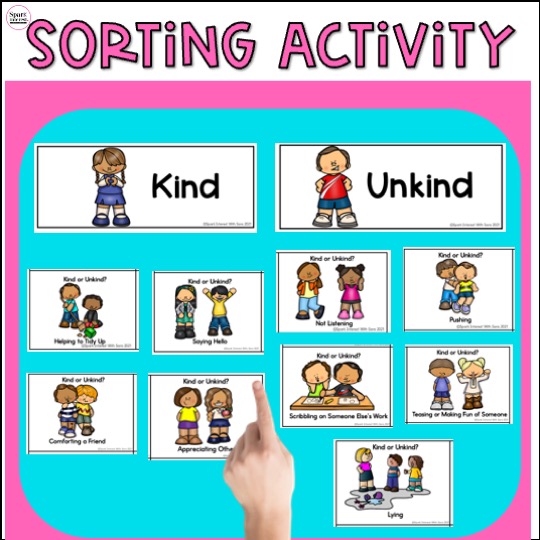 Image for kind versus unkind sorting activity