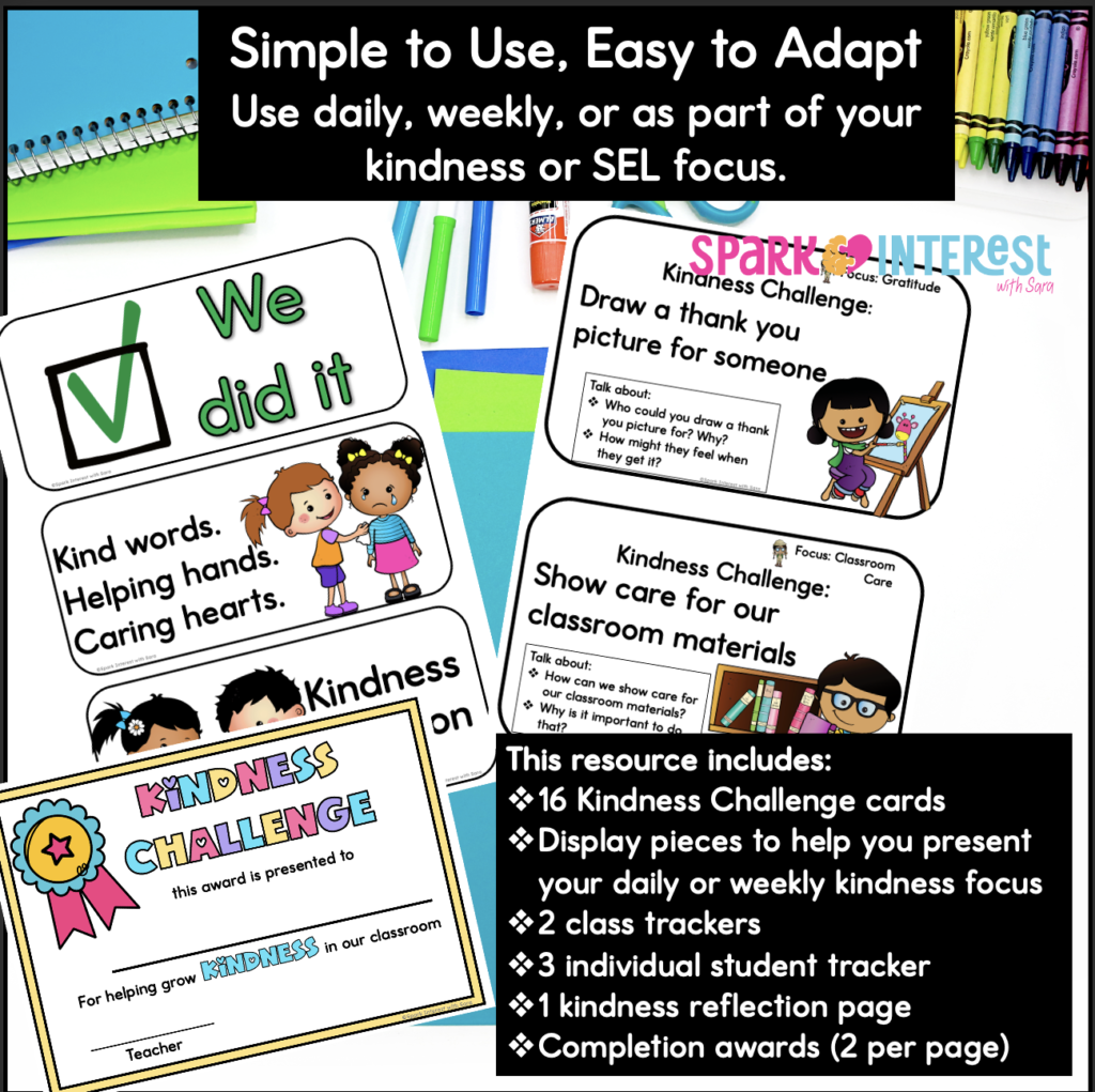 Preschool Kindness Challenge - Spark Interest with Sara
