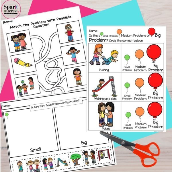 Image for big problem vs little problem worksheets for preschoolers