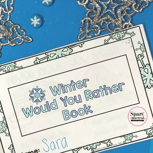 Image of fun winter would you rather questions made into a book