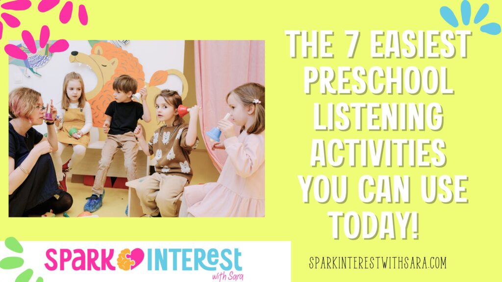 Preschool listening activities blog post cover image