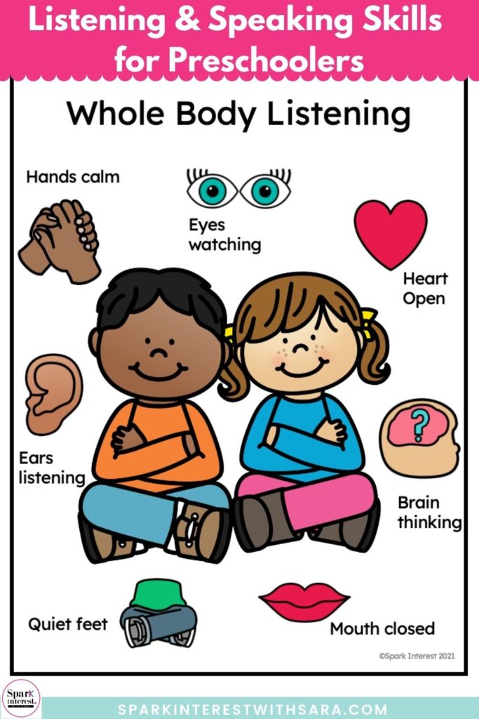 Image for preschool listening and speaking skills