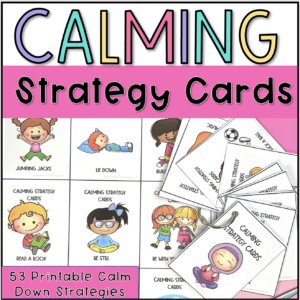 Cover for calming strategy cards