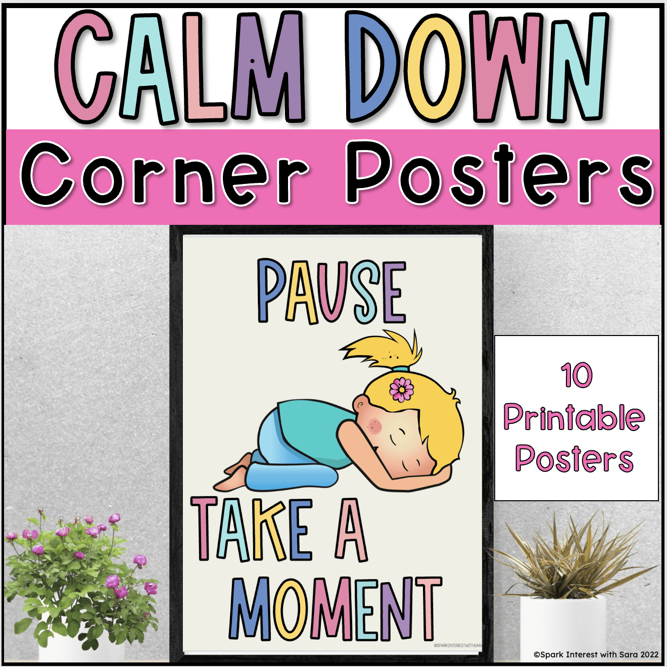 Calm Down Corner Posters