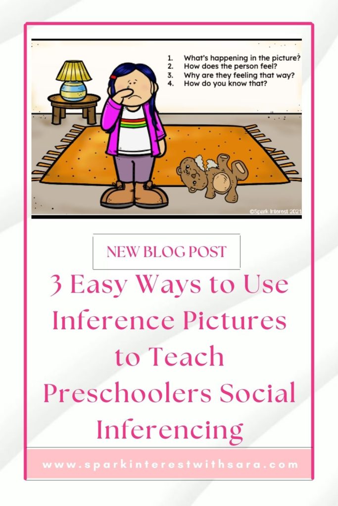 Blog post image for 3 easy ways to use inference pictures to teach preschoolers social inferencing