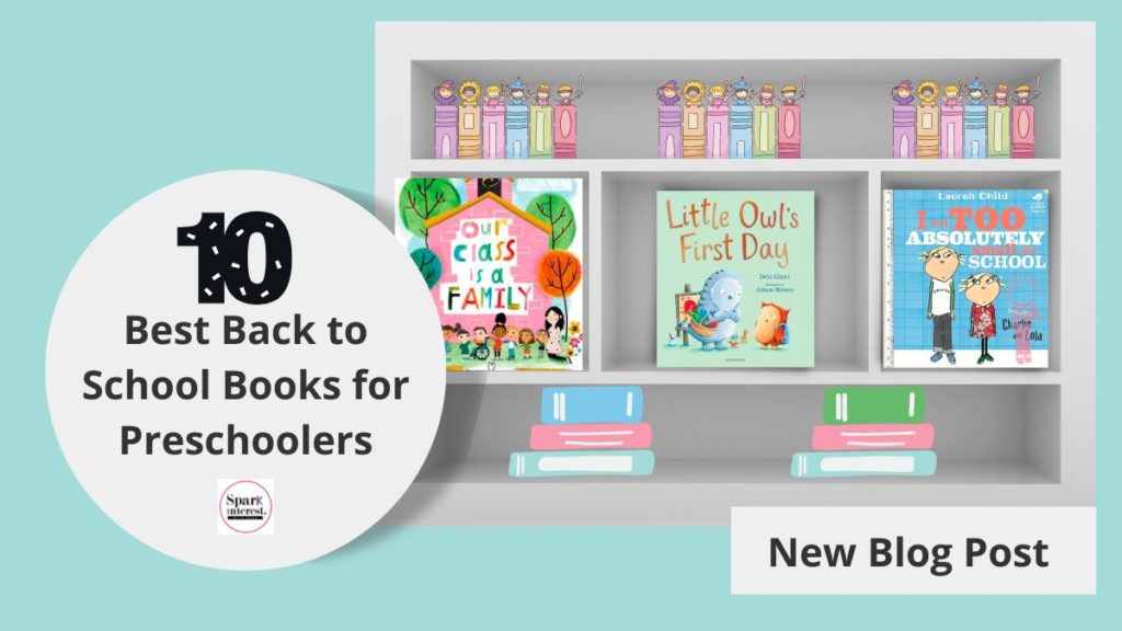Blog post title image for 10 back to school books for preschoolers