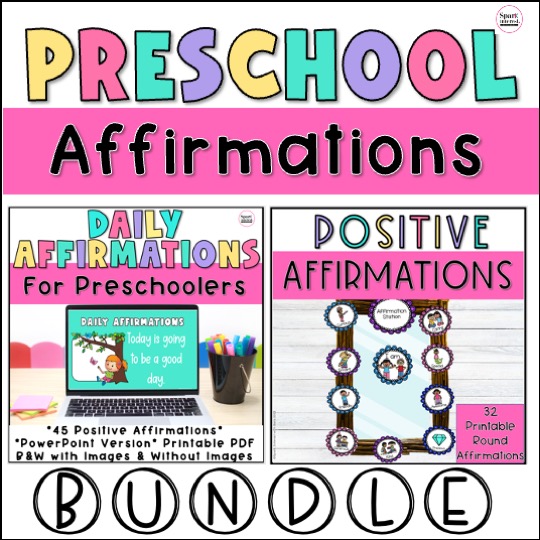 Cover for preschool affirmation bundle