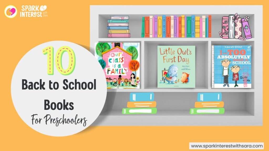 Blog title image for 10 back to school books for preschoolers
