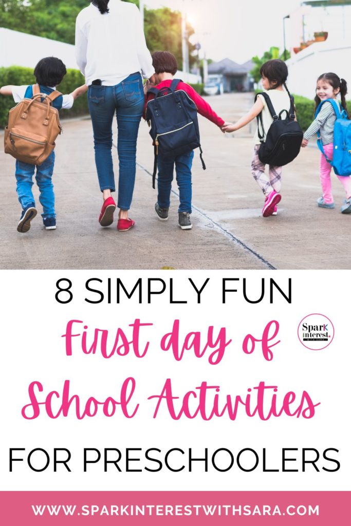 BLOG TITLE image for 8 simply fun first day of school activities for your preschool classroom