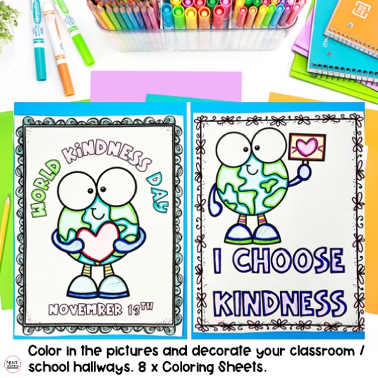 Image for world kindness day coloring sheets