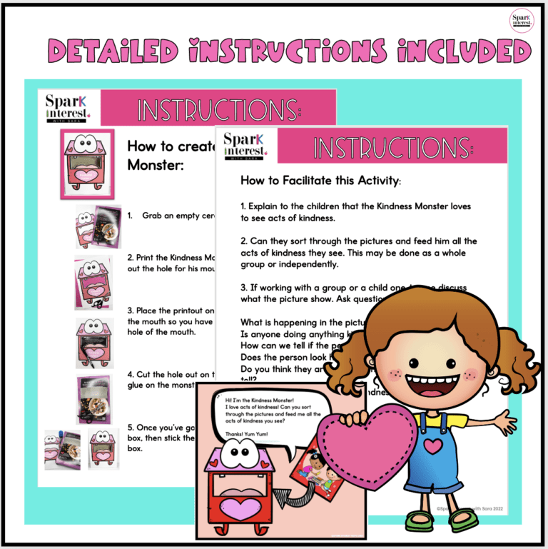 Kindness Feed The Monster Activity - Spark Interest with Sara