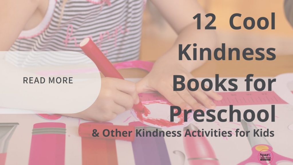 Blog post tile for kindness books for preschool