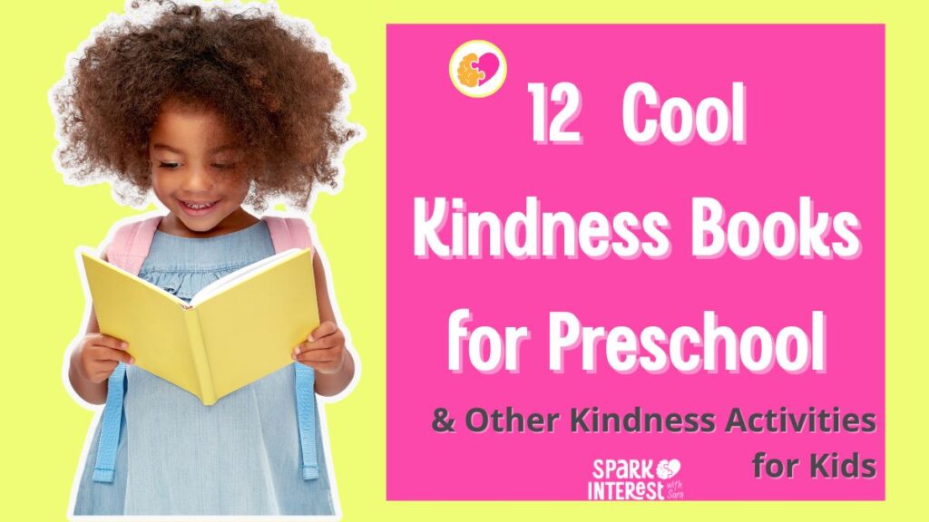 Blog title image for 12 cool kindness books for preschool