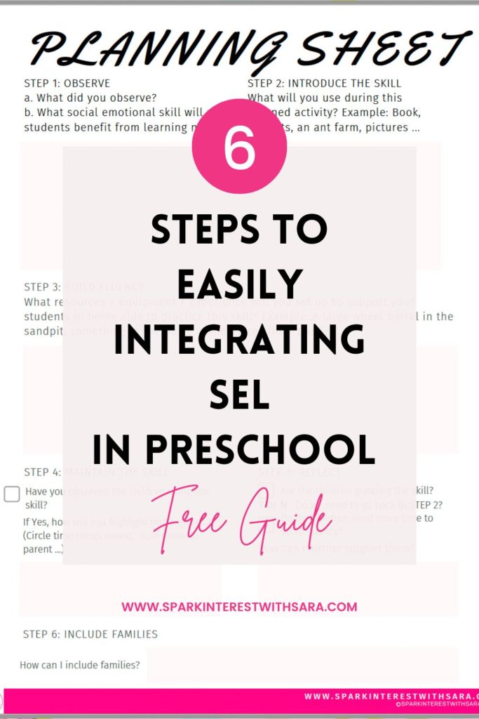 Image for free guide to integrating social emotional learning in preschool