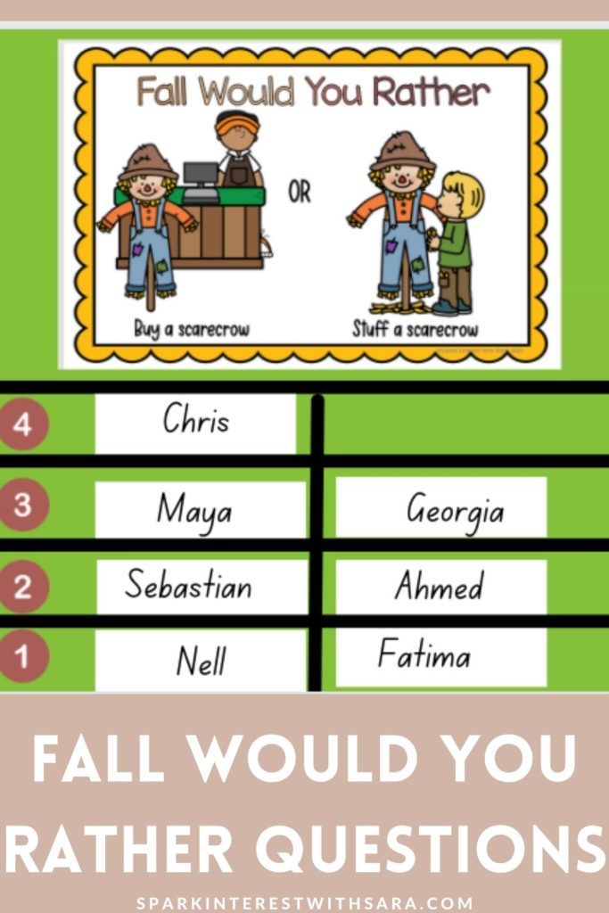 Image fore fall would you rather questions for preschoolers