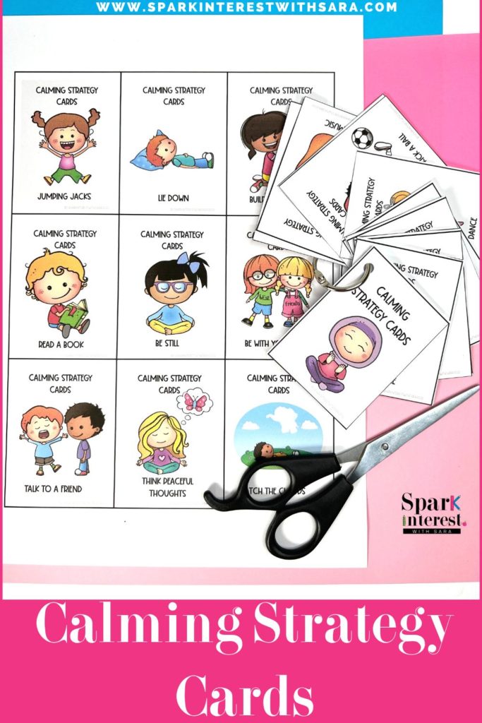 Image for calming strategy cards for preschoolers