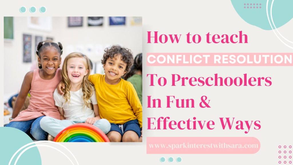 Blog title image for how to teach conflict resolution skills to preschoolers
