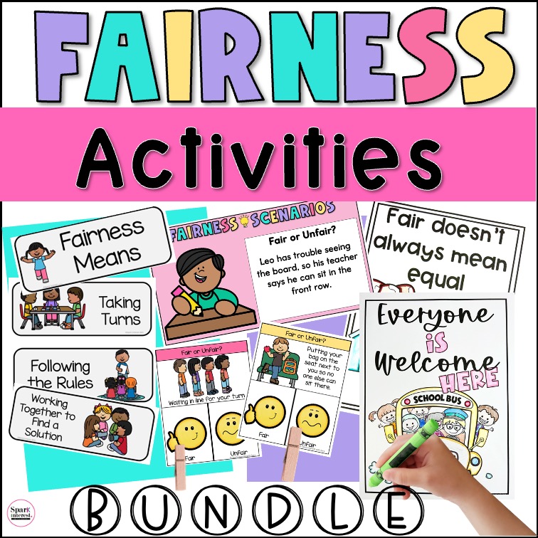Image for Fairness Activities Bundle for preschool resource. 