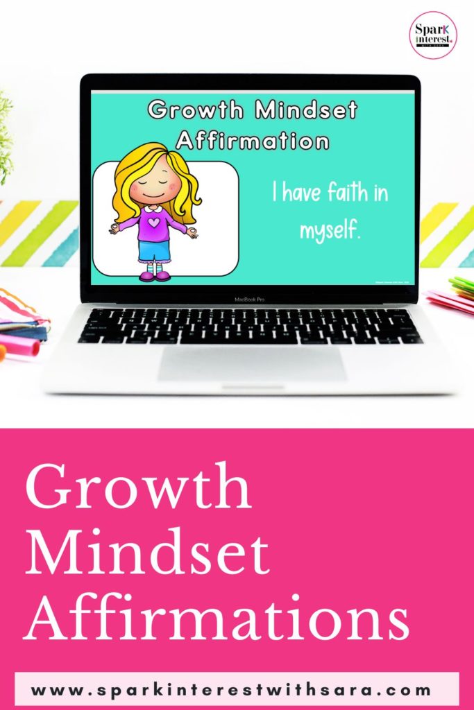 Growth mindset affirmations product pin