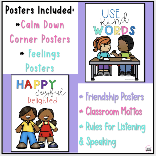 Social emotional learning posters for preschoolers