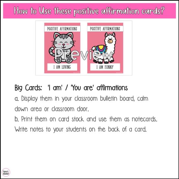 Positive affirmation cards preview image