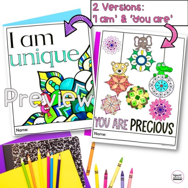 Positive affirmations coloring pages resource image