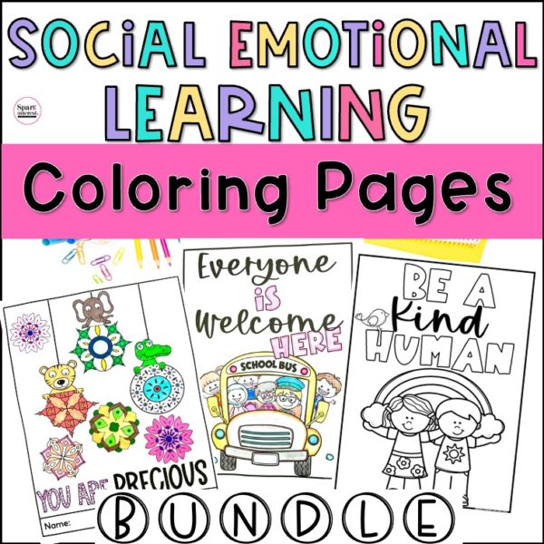 SEL coloring pages bundle cover image