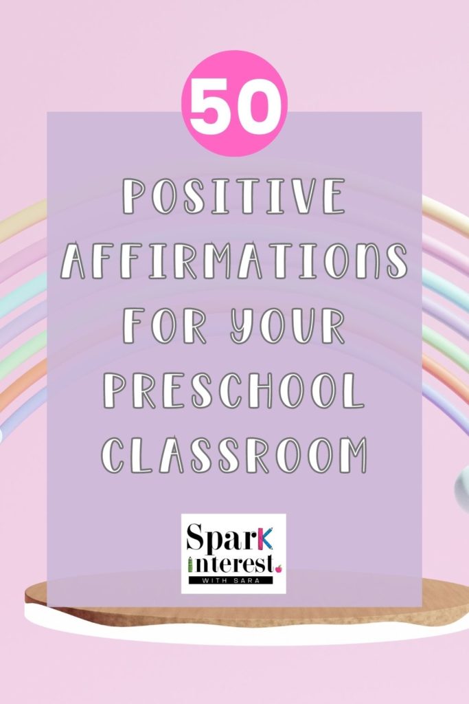 Blog post title 50 positive affirmations for preschoolers