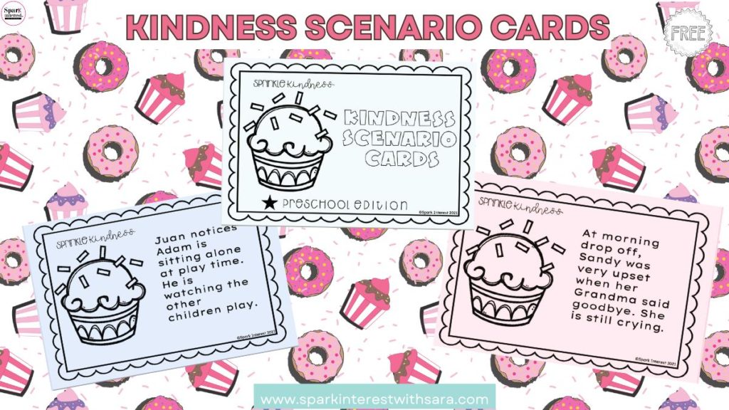 Image for kindness scenario cards freebie