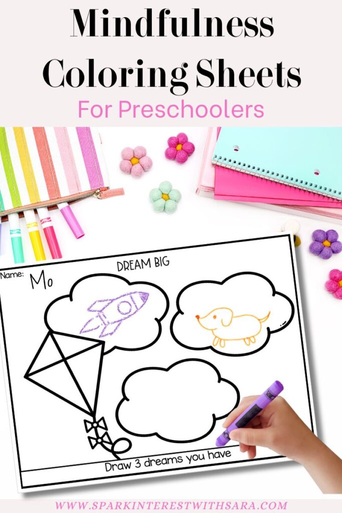 Image of mindfulness coloring sheets for preschoolers