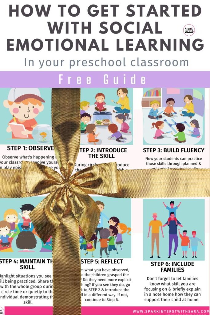 Image for free social emotional learning for preschoolers guide