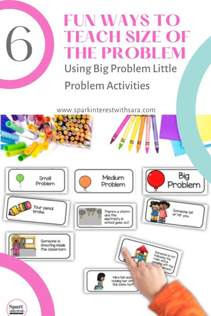 blog title image for 6 fun ways to teach size of the problem using big problem little problem activities