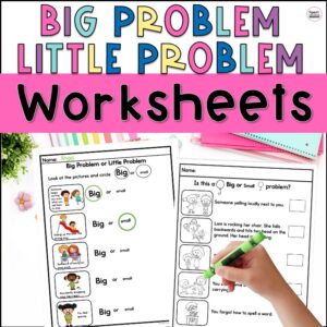 Big problem little problem worksheets cover image