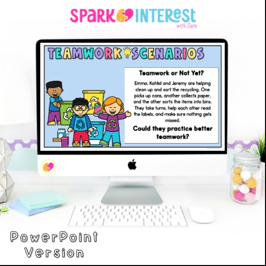 Image of teamwork scenarios powerpoint