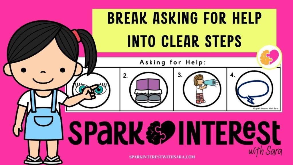 Image of asking for help visual steps for preschoolers
