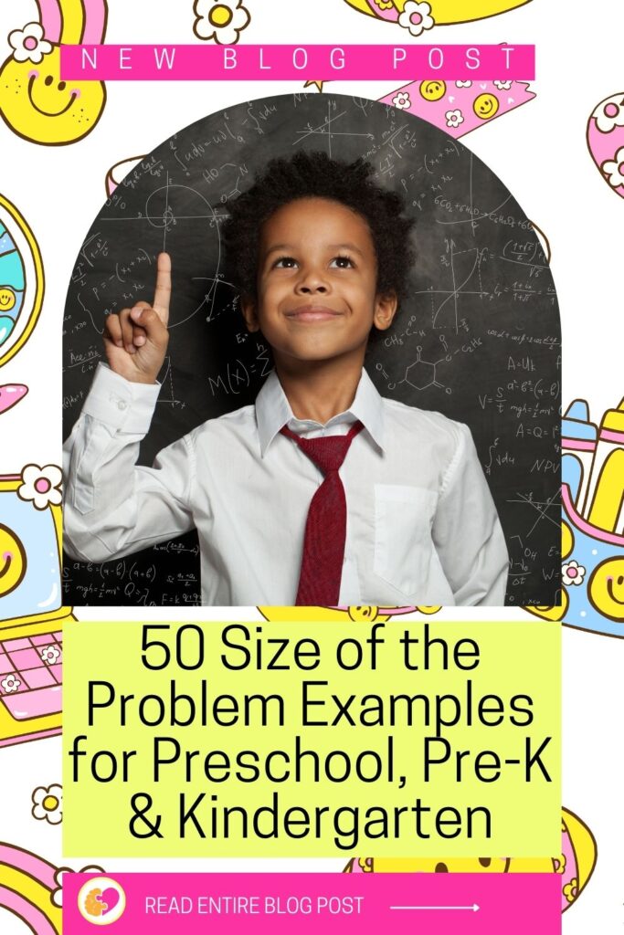 Blog title image for 50 size of the problem examples for preschool