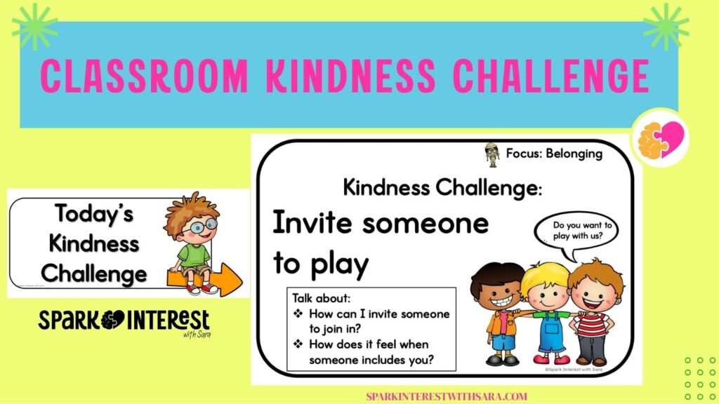 Image of a kindness challenge for the classroom